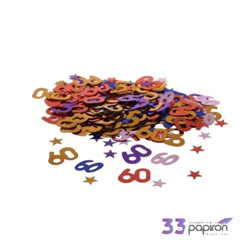Party konfetti 60-as metál multicolor 14gr/csomag