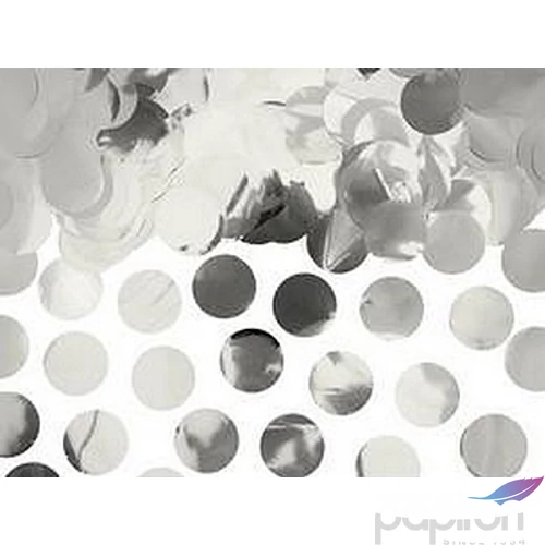 Party konfetti dekor 15g Silver 2,5cm átmérőjű kör fólia konfett Parti dekoráció Silver - Ezüst