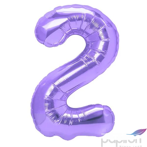 Party Lufi fólia 100cm 2.szám születésnapra lila