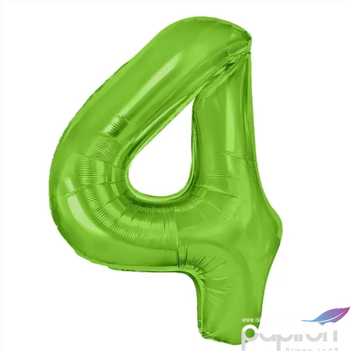 Party Lufi fólia 100cm 4.szám születésnapra zöld