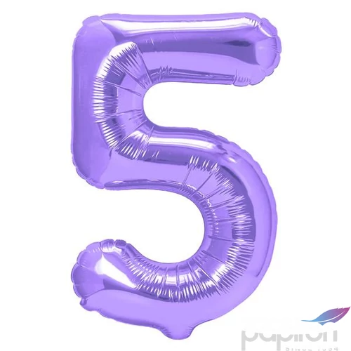 Party Lufi fólia 100cm 5.szám születésnapra lila