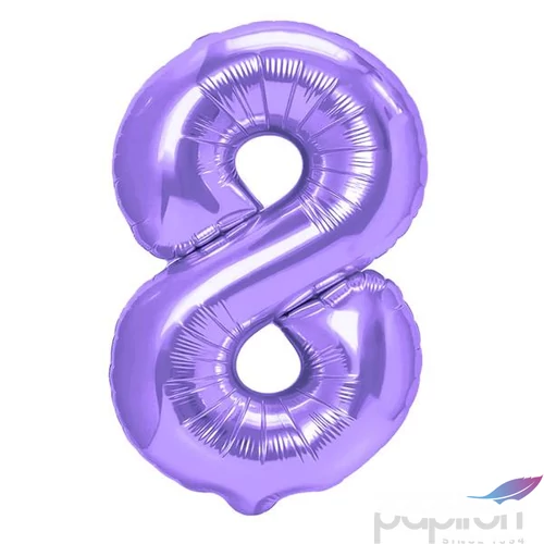Party Lufi fólia 100cm 8.szám születésnapra lila
