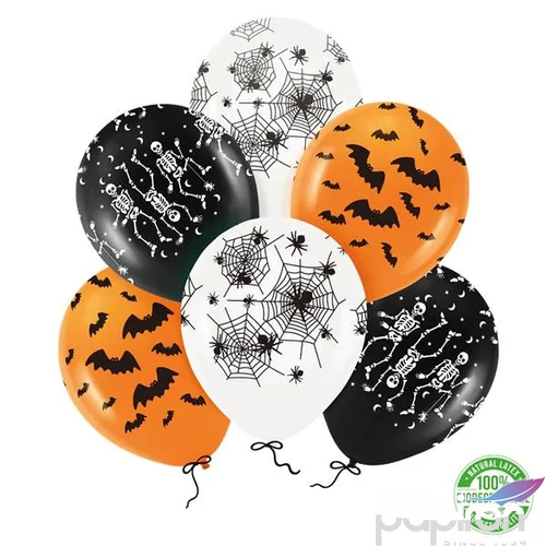 Party Lufi Narancssárga és fekete Halloweenre 6db/cs