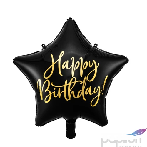 Party Lufi fólia 40cm Csillag, fekete 15,5