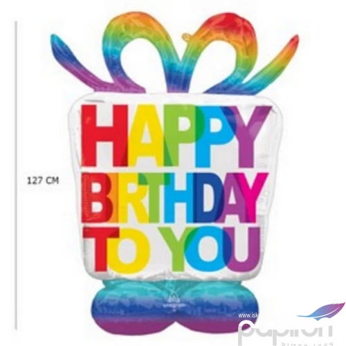 Party Lufi fólia 50inch Díszdoboz formájú Airloonz fólia lufi 96cmx127cm