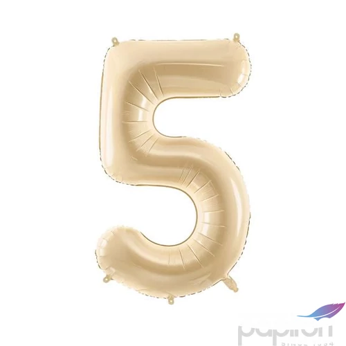 Party Lufi fólia 72cm 5-ös szám, bézs
