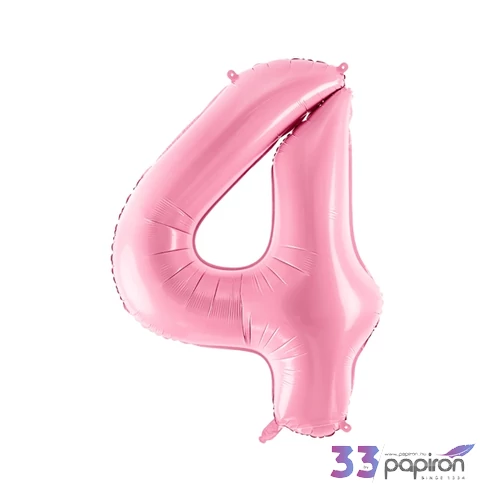 Partylufi fólia 86cm 4.születésnapra rózsaszín