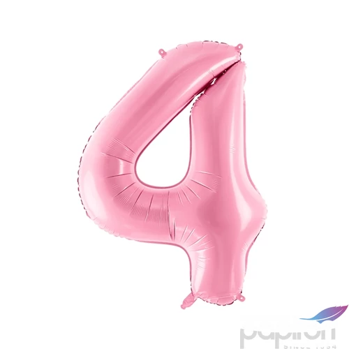 Party Lufi fólia 86cm 4.születésnapra rózsaszín