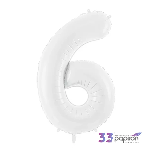 Partylufi fólia 86cm 6.szám fehér színű