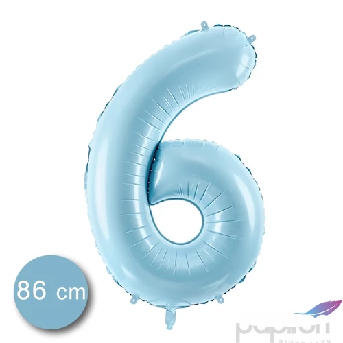 Party Lufi fólia 86cm 6.születésnapra, világoskék