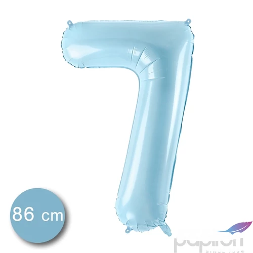 Party Lufi fólia 86cm 7.születésnapra, világoskék