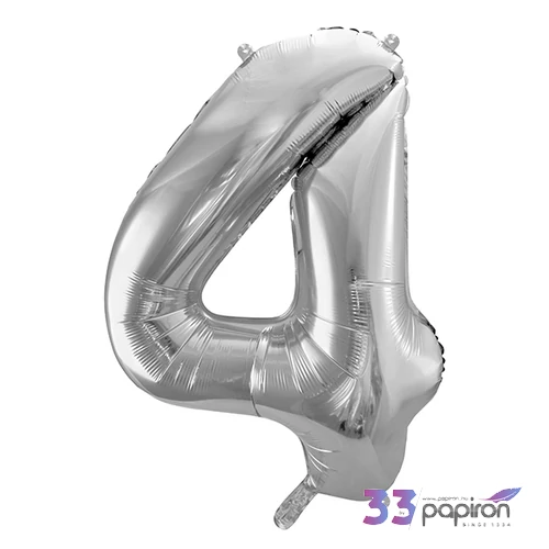 Partylufi fólia 91cm 4-es, ezüst