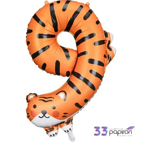 Partylufi fólia 9. Szám, fólialufi, Tigris, 90cm
