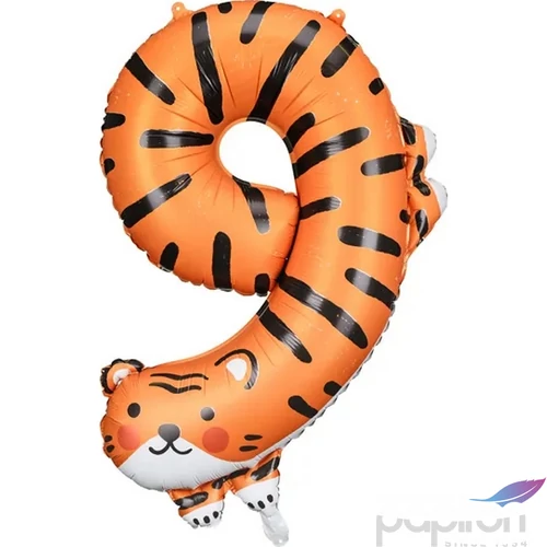 Party Lufi Fólia 9. Szám, Fólia Lufi, Tigris, 90 cm 
