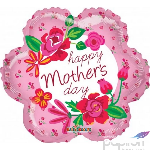 Party Lufi fólia anyák napjára virágos, Mothersday 46cm