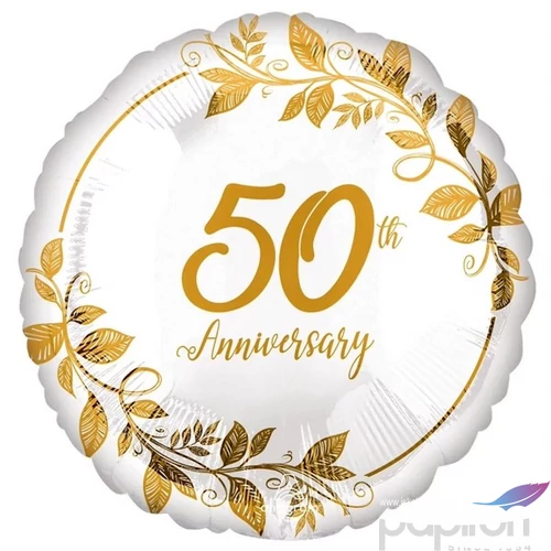 Party Lufi Fólia arany-fehér, gömb 50. évfordulós 