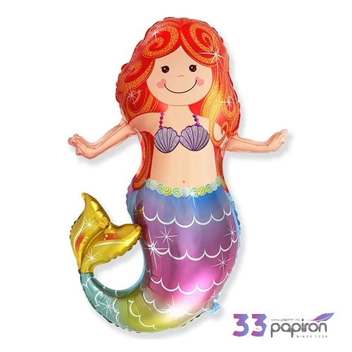 Partylufi fólia nagy, sellő lányka 85cm