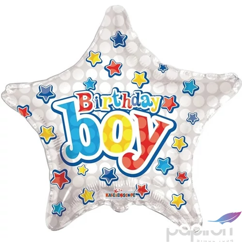 Party Lufi fólia szülinapos 18"-es/45cm-es csillag alakú Birthday Boy