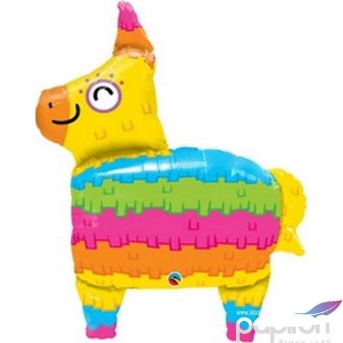 Party Lufi Lámás 34"-86cm Rainbow Lama Pinata Super Shape fólia lufi +hélium