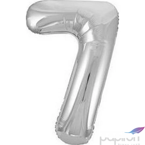 Party Lufi Óriás Szám 34"-86cm 7-es Ezüst - Silver számos Super Shape Fólia lufi +hélium