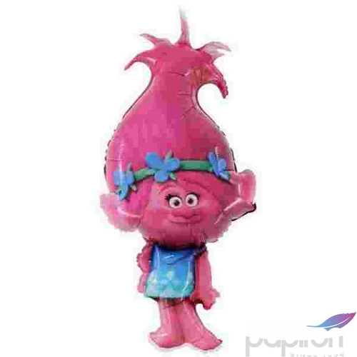 Party Lufi Super óriás Trolls Troll mintás rózsaszín troll lány Poppy Fólia Léggömb+hélium Super Shape