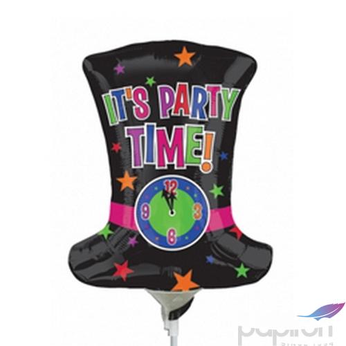 Party Lufi színes órás kalap Happy New Year Top Hat Mini Shape 5db/cs