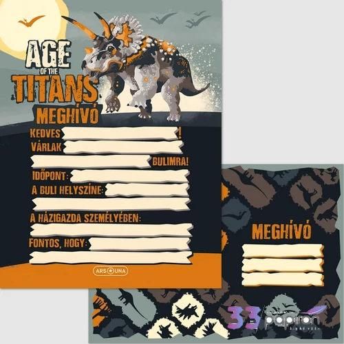 Ars Una party meghívó 23' borítékkal Age of the Titans 50222612 prémium minőség
