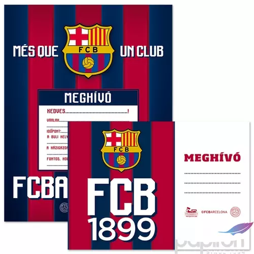 Party meghívó borítékkal focis Fc Barcelona - Focis Ars Una 90228018 kollekció !