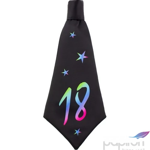 Party nyakkendő évszámos Fekete, 18-as évszámmal 43cm