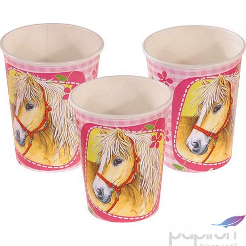 Party pohár papír 2,5dl lovas Horses R551260