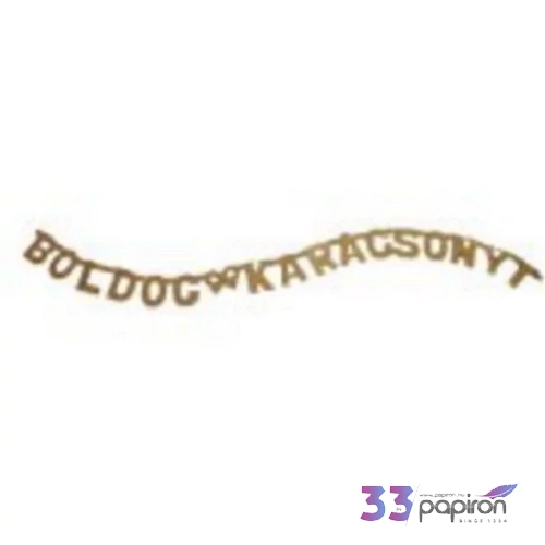 Party banner Boldog karácsonyt, arany színű