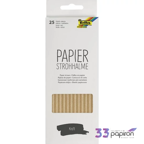 Party papír szívószálak 20cm 25db/csomag 