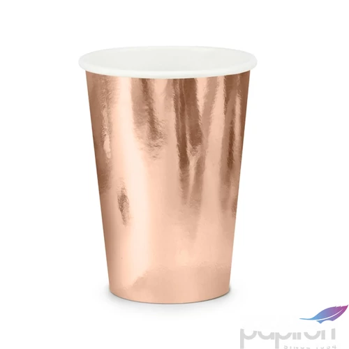 Party pohár 220ml papír,rose gold 6db/csomag