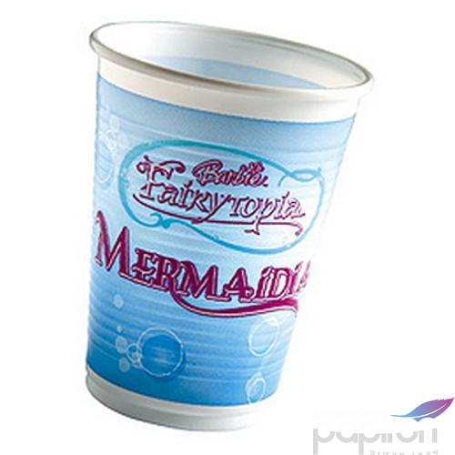 Party pohár Barbie Hableány Mermaid-Sellő Kaland 200ml 10db/csomag