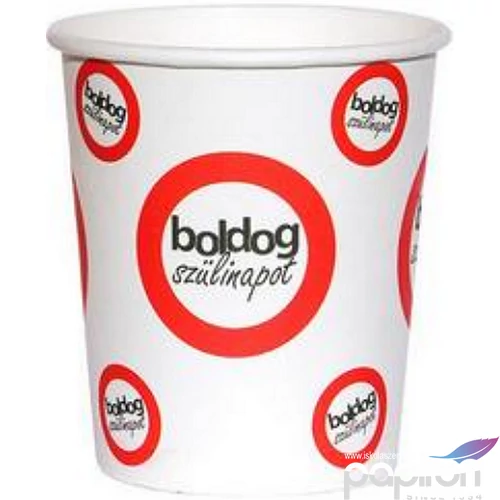 Party pohár Sebességkorlátozó Boldog Szülinapot feliratos parti pohár 250ml-es (6db/csomag) Happy Birthday