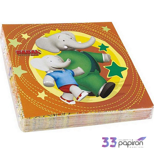 Szalvéta 33x33 Babar 3 rétegű 20db/csomag R552238