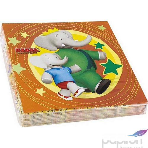 Party szalvéta 33x33 Babar 3 rétegű 20db/csomag R552238