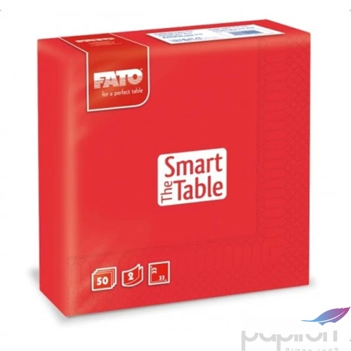 Party szalvéta 33x33cm FATO Smart Table 50db/csom 2 rétegű piros