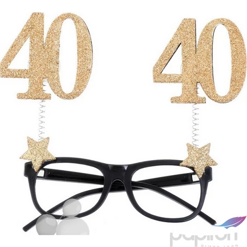 Party szemüveg 40 Glitteres arany