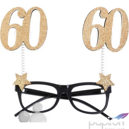 Party szemüveg 60 Glitteres arany