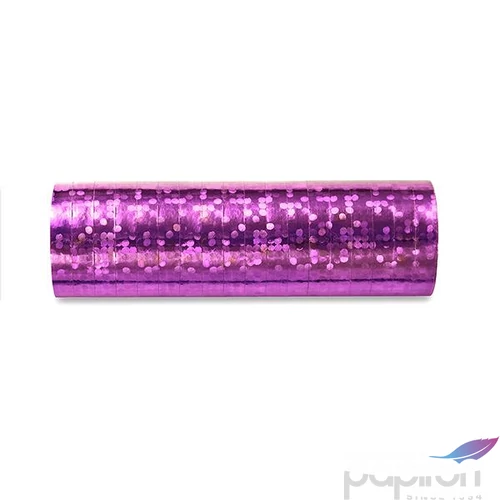Party szerpentin lila, hologramos 18db/csomag 3,8m