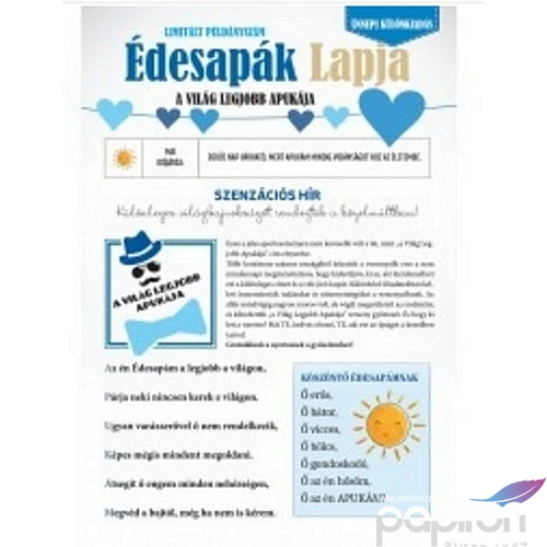 Party ajándék újság Édesapák lapja