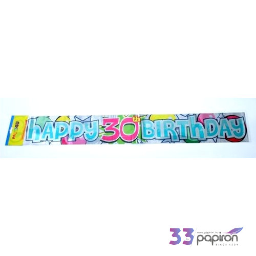 Party banner szülinapi felirat Happy Birthday 30-as 3, 6m