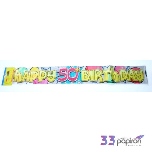 Party banner szülinapi felirat Happy Birthday 50-es 3, 6m