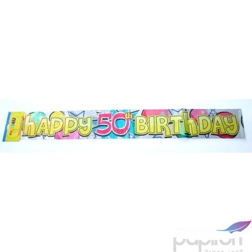 Party banner szülinapi felirat Happy Birthday 50-es 3, 6m