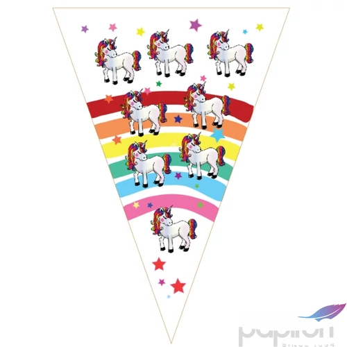 Party banner 2,5m szivárványos unikornisok