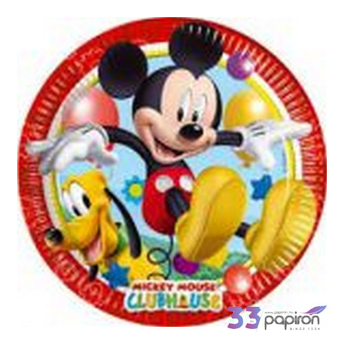 Party tányér Mickey Playful 20cm 8db/csomag