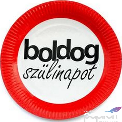Party tányér Sebességkorlátozó Boldog Születésnapot feliratos parti 23cm (8db/csomag) Happy Birthday