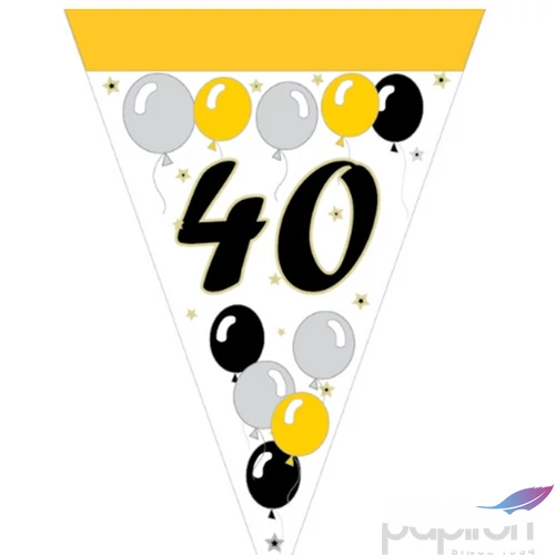 Party banner évszámos "40", lufis 2,5m