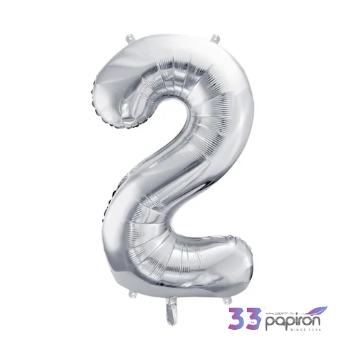 Partylufi fólia 2. szám 72 cm, ezüst 